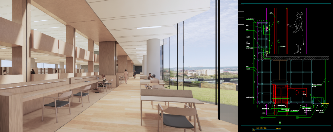 湖州职业技术学院图书馆内装设计丨中国湖州-25