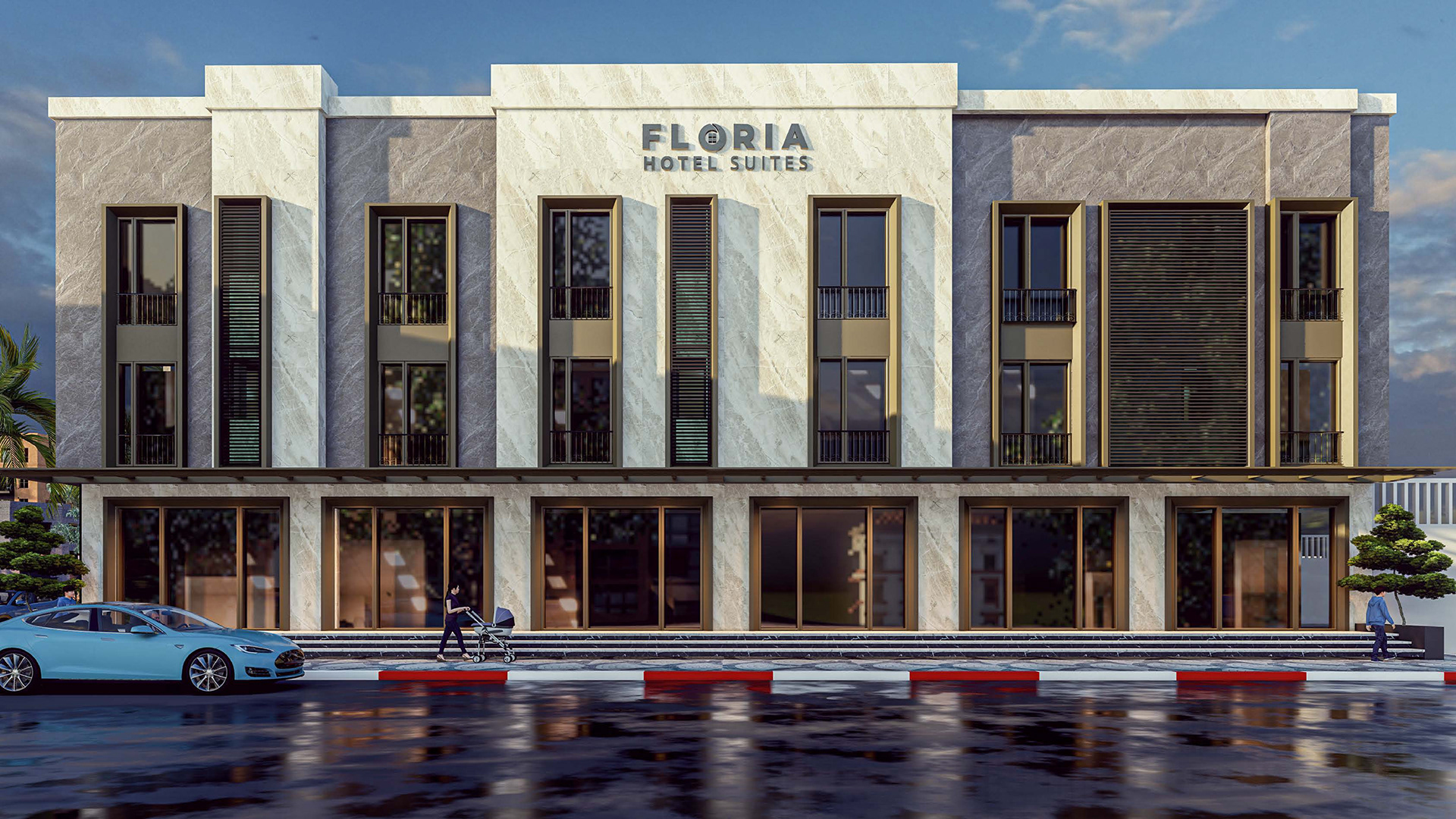 Modern Hotel | Façade Design & Execution Drawings-19