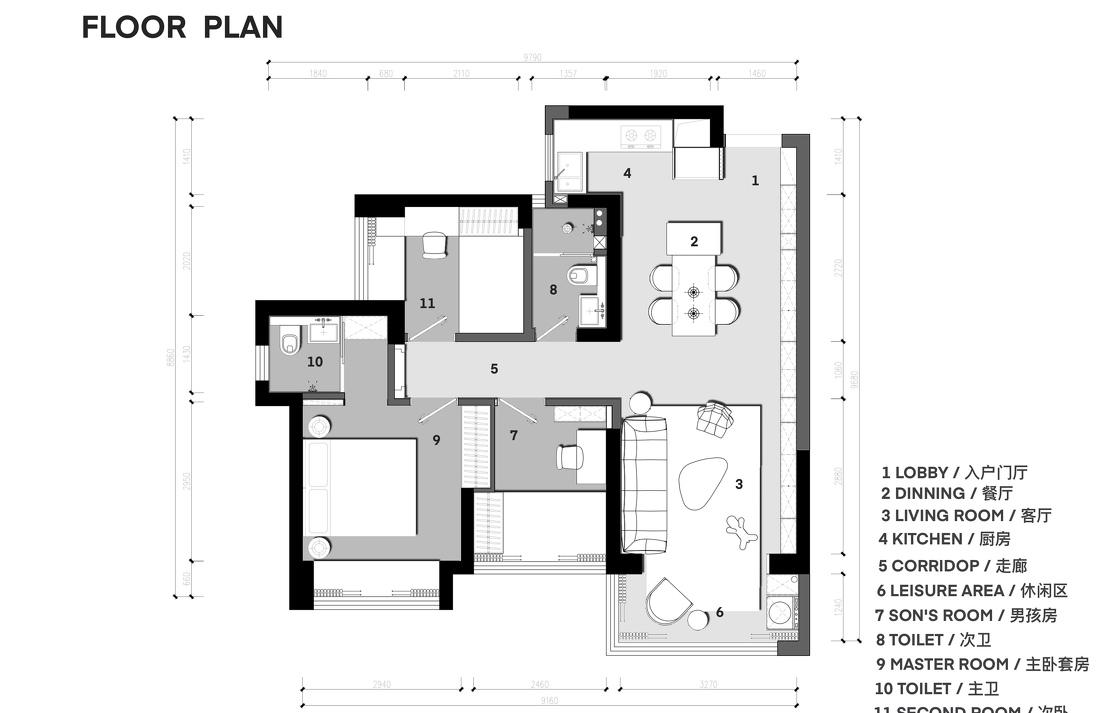 龙岗·龙园大观 85m²极简风住宅丨中国深圳-8