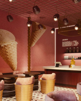 Ice Cream Shop Interior Design