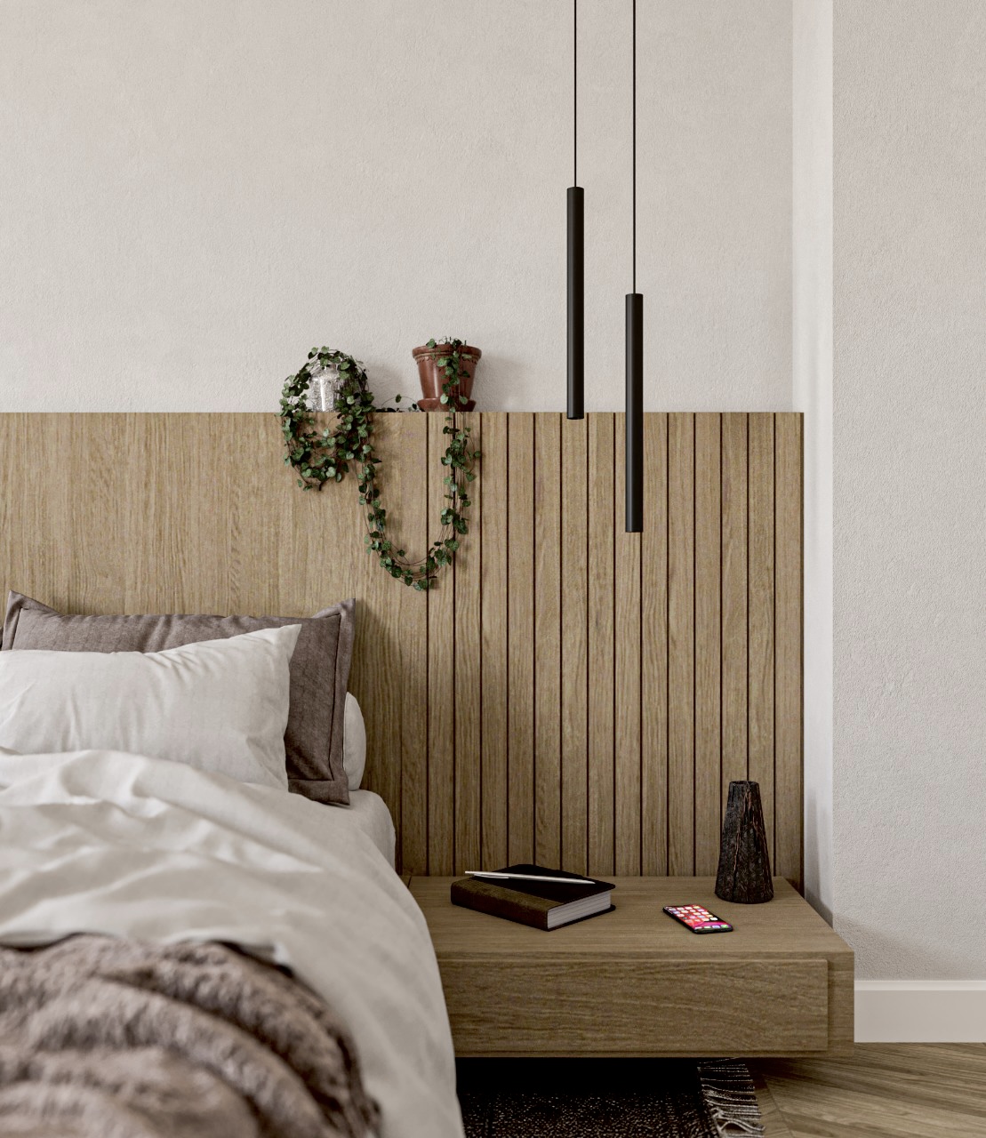 Bedroom & bathroom interior-1