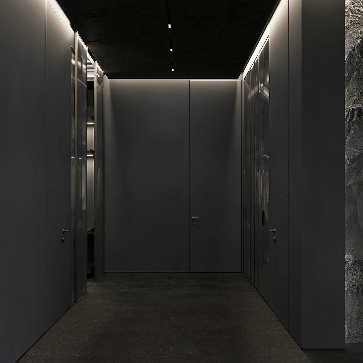 高级黑色系住宅设计-13