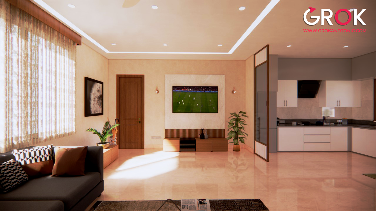 2BHK 3D Interior Design | GROK-7