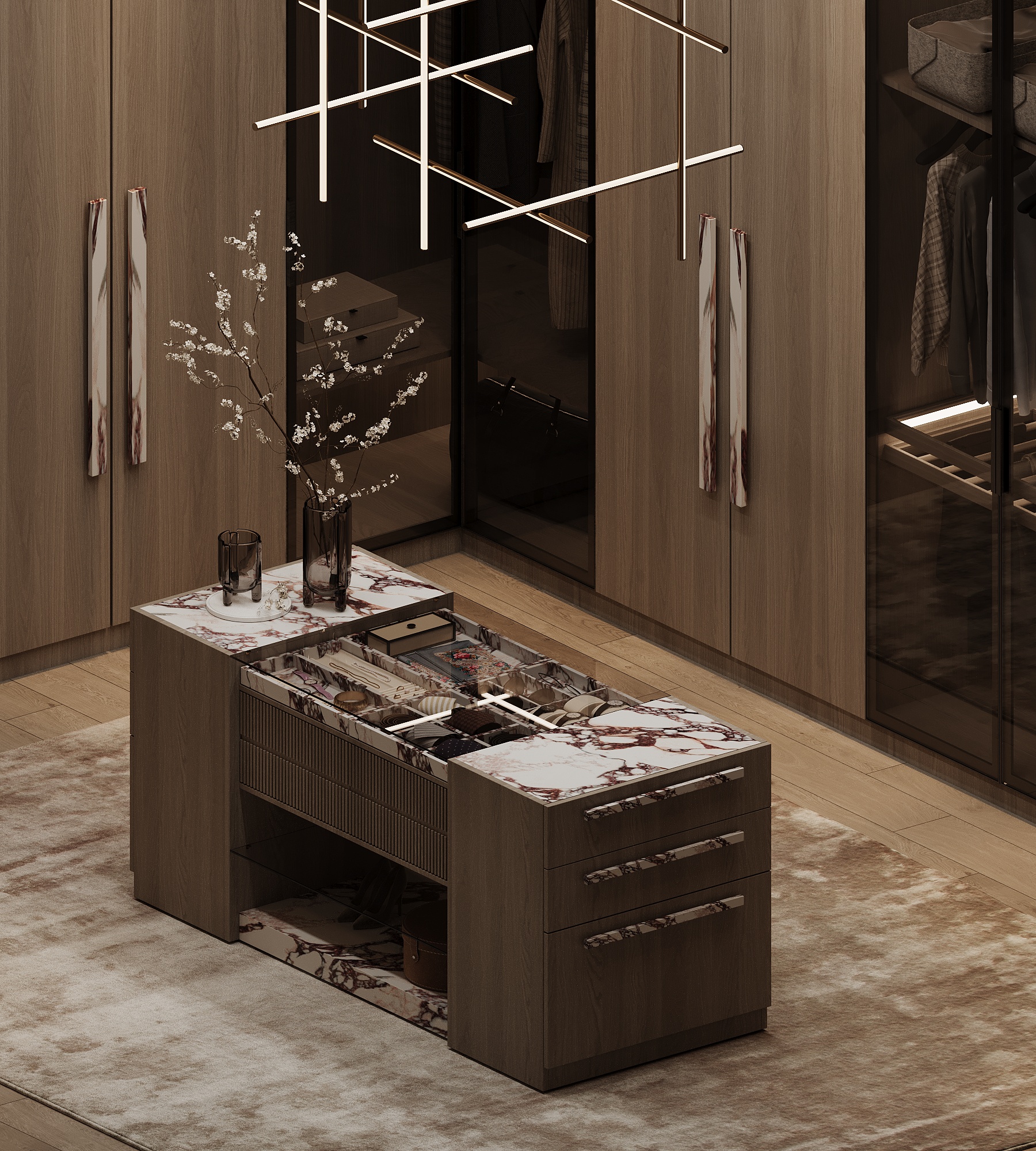 现代奢华更衣室设计丨沙特阿拉伯-7