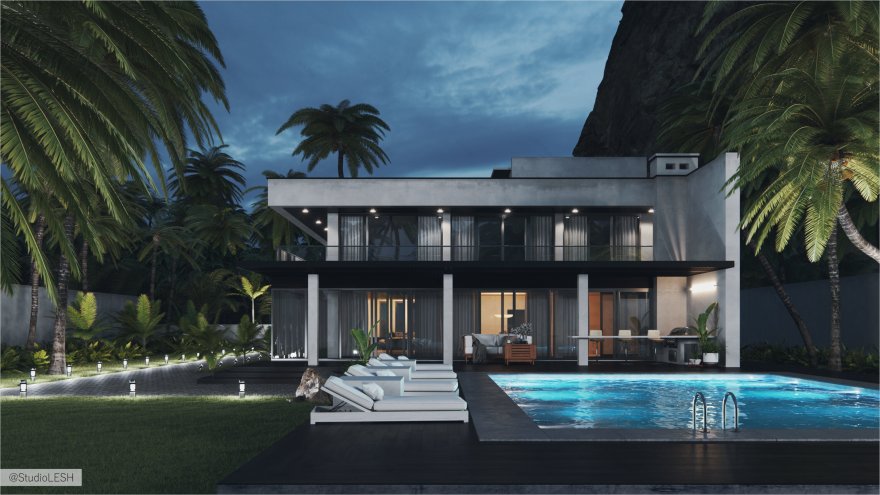 城外带泳池的两层别墅丨LESH(推测)-2