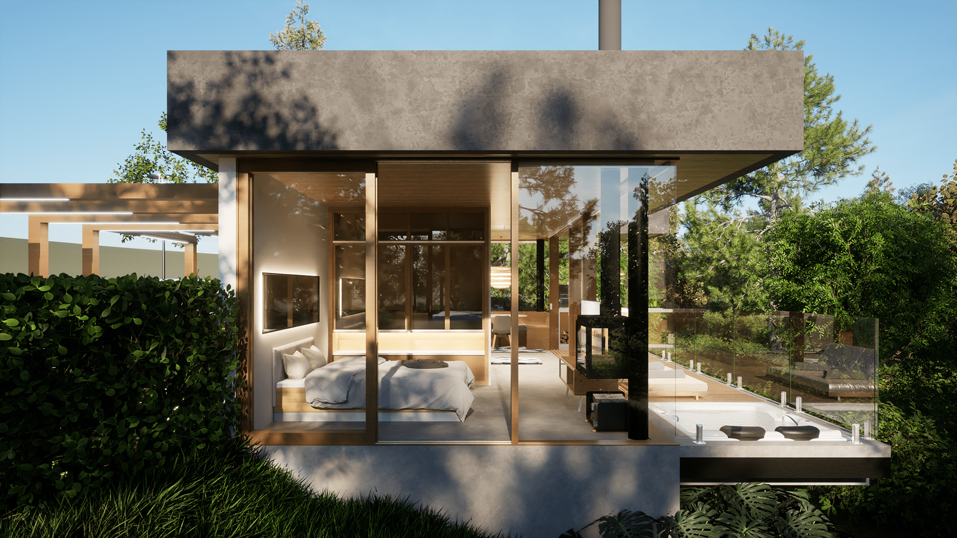 Chalé moderno na serra-4