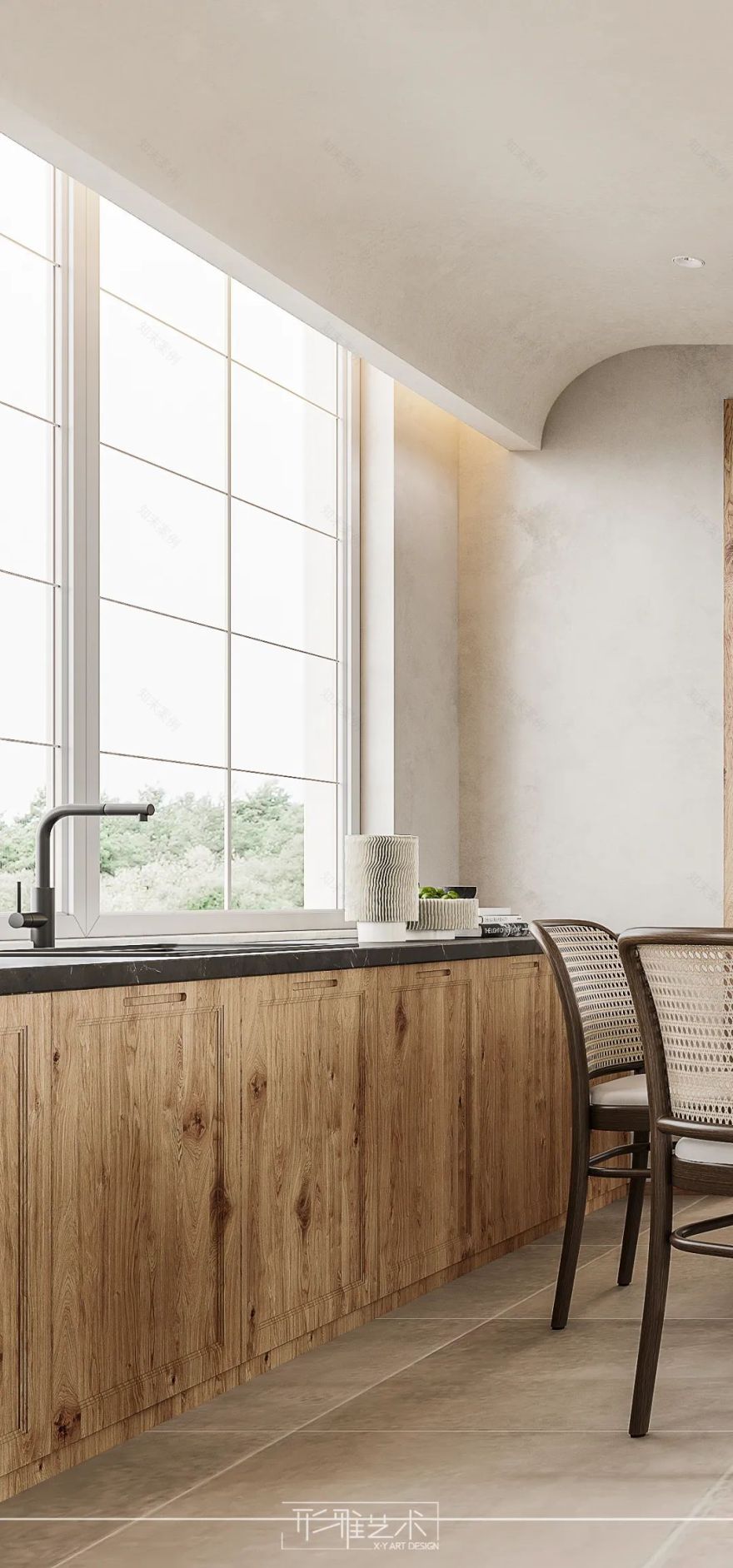 静谧美式侘寂风丨形雅设计-24