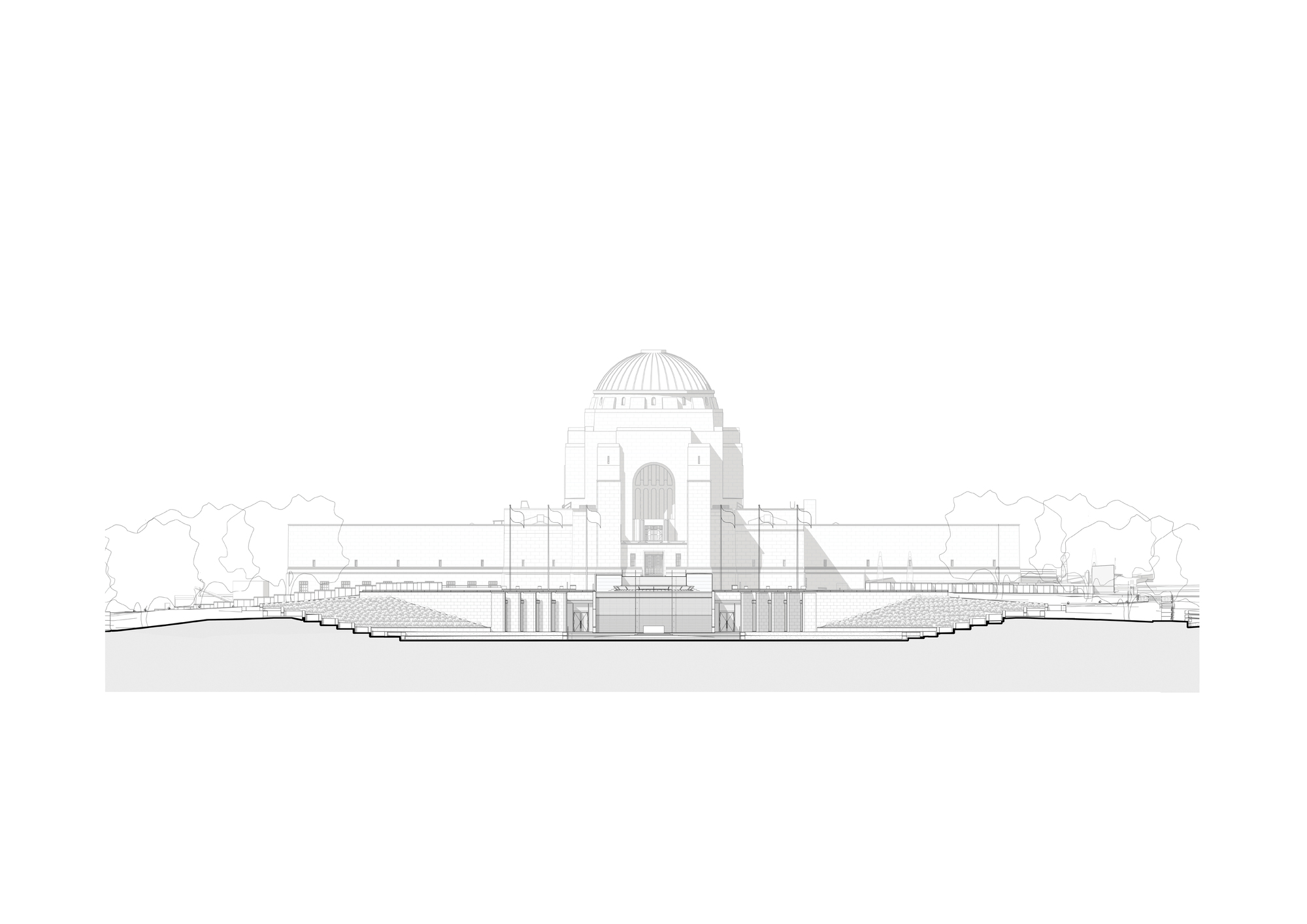 Australian War Memorial Southern Entrance and Parade Ground丨Studio.SC-43