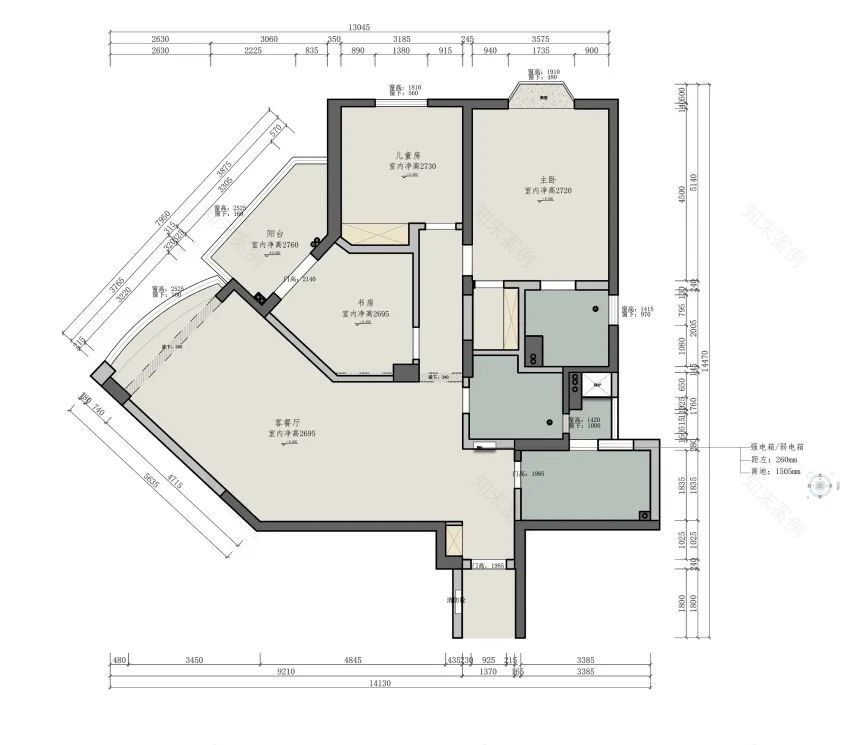 弥舍|老小区160平不规则户型爆改后焕然一新!-16