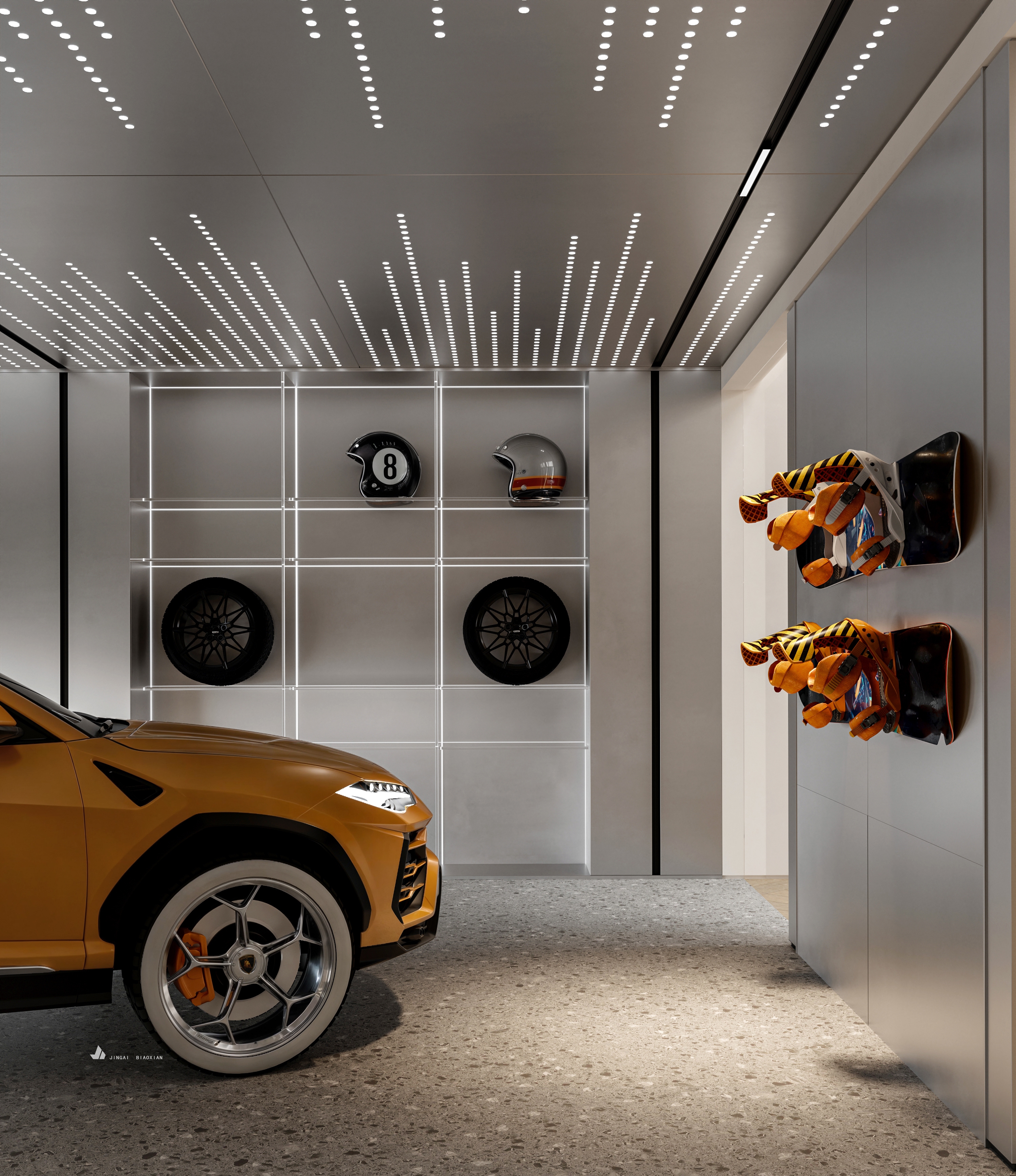 现代轻奢挑空别墅-12