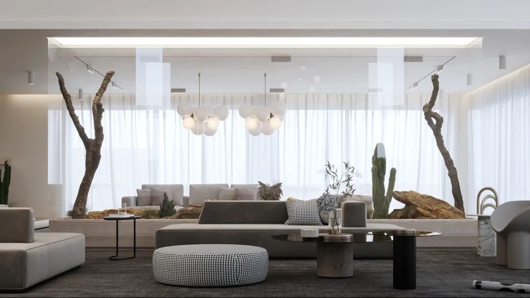 Interiors With Pockets Of Greenery And Modern Staircases-17