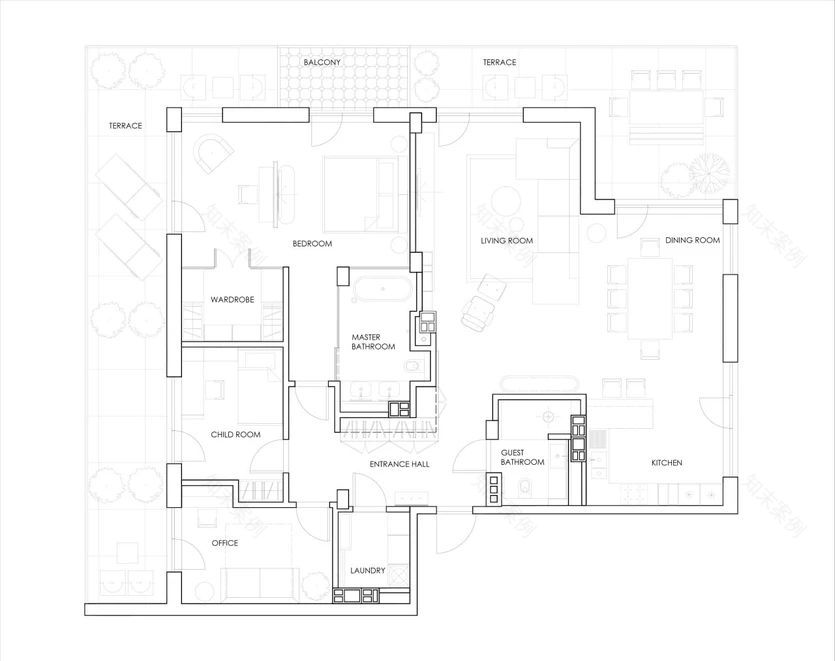 单色顶层公寓丨Insight Studio-5