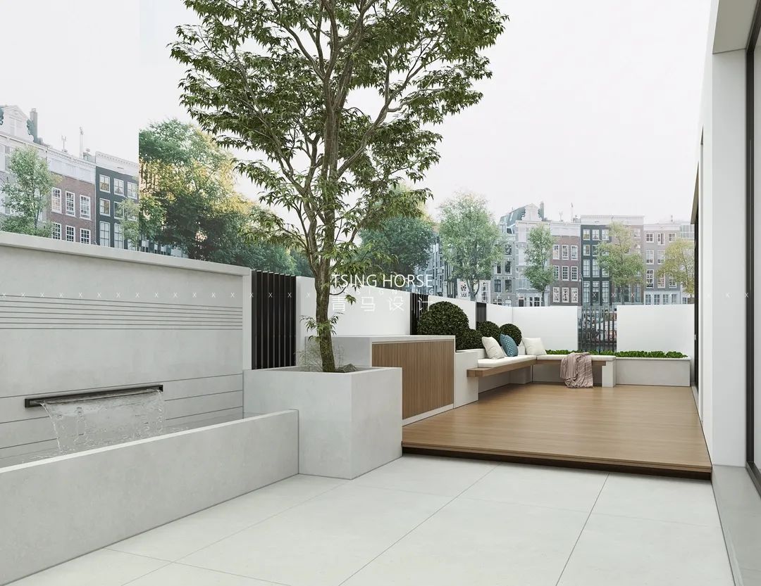 《富春洋房》现代风格平层设计丨青马别墅空间设计-25