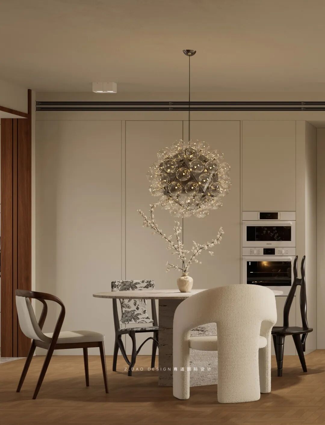 尊道新作|合肥『中央公园岚庭』中古风大平层设计，时光沉淀可持续松弛的家~-91