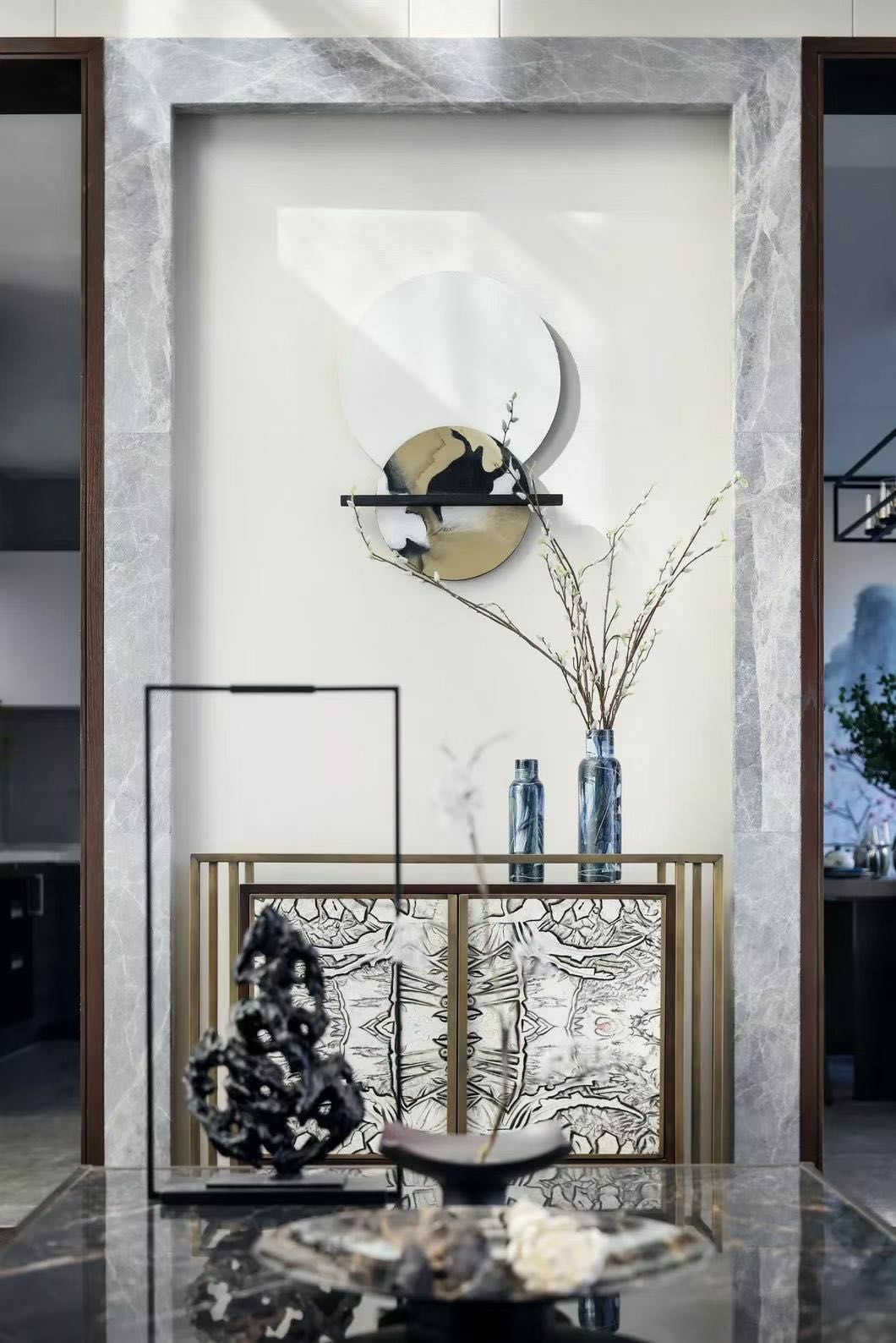 新中式玄关设计,打造雅致生活艺术-20