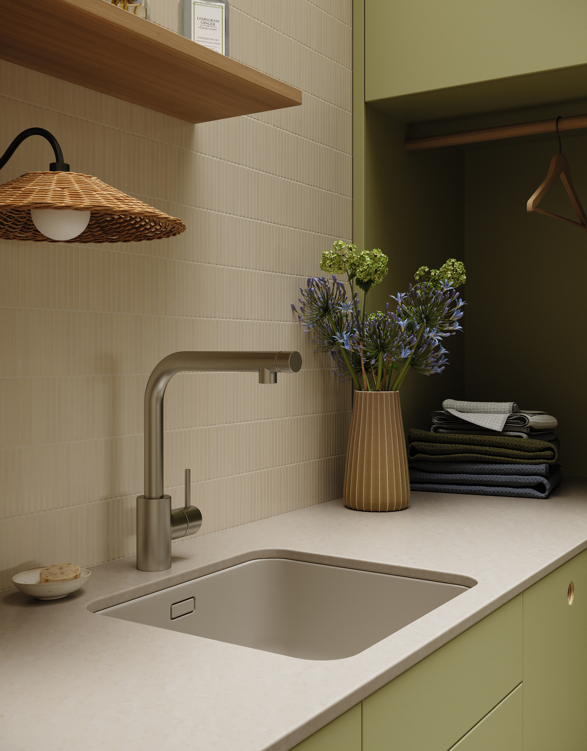 Warm Minimalist House Interior Visualization-18