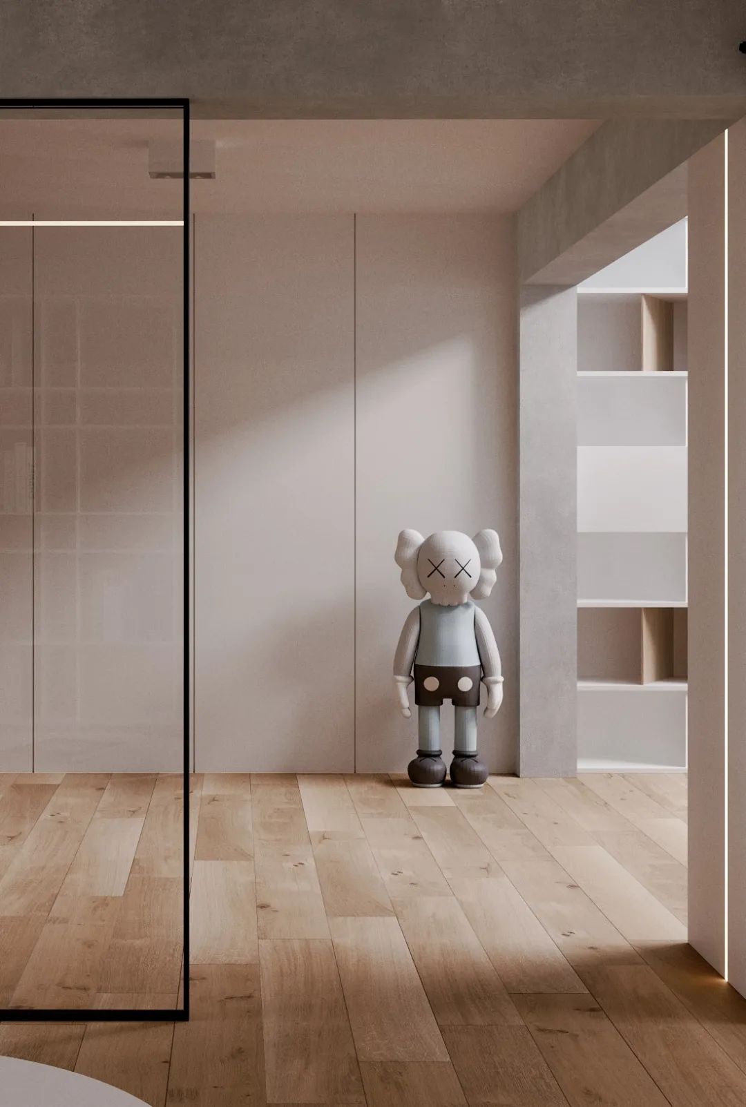 上海融信别墅极致简约设计,裸梁结构强调空间关系-6