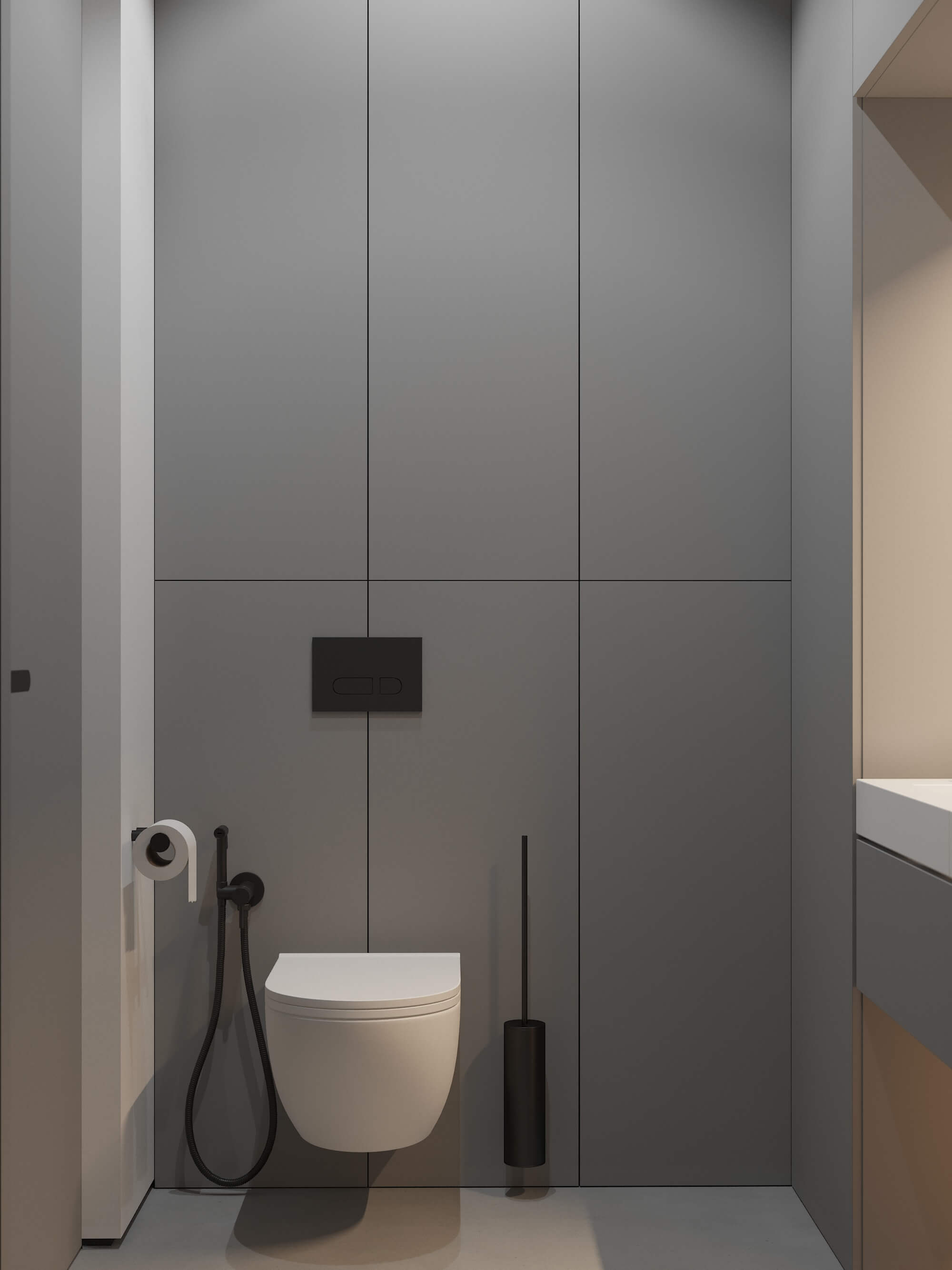 高级灰色系小空间公寓设计 成熟之选，优雅中充满温暖-32