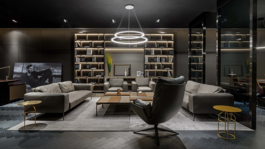 黑色厂房里的红盒子·科尔卡诺杭州办公展厅丨中国杭州丨因未设计-4