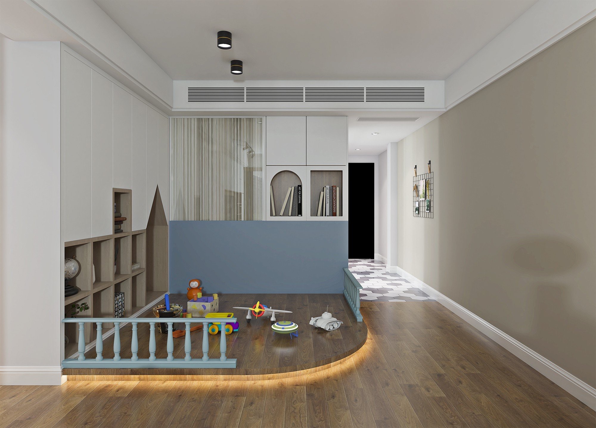 现代三居室爆改 儿童娱乐区与餐厨一体-8
