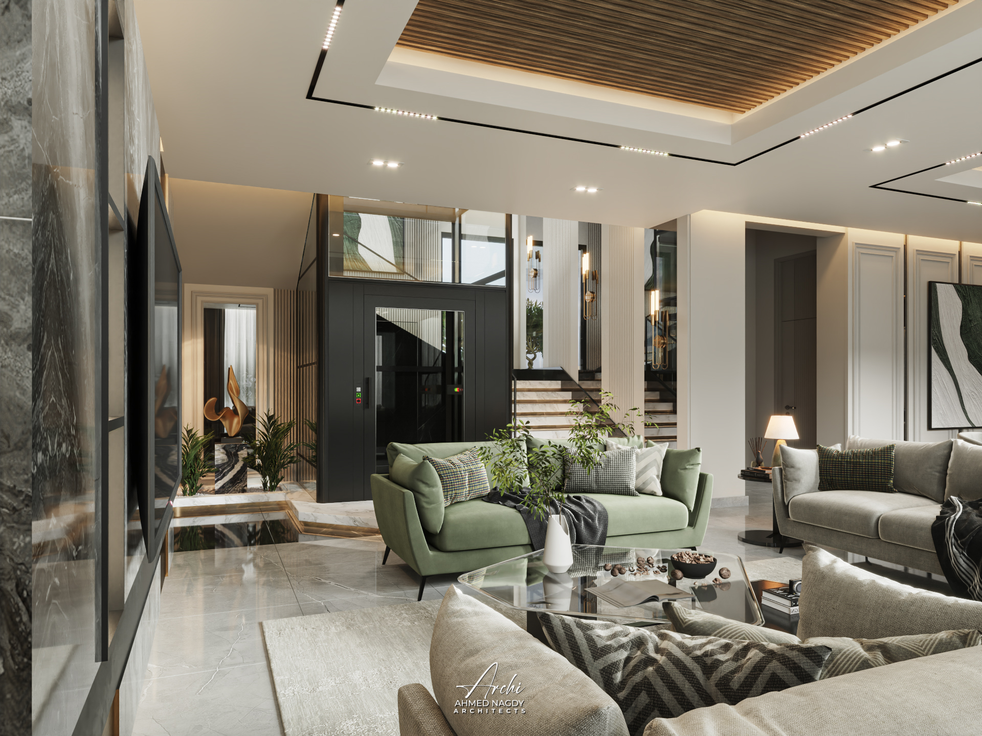 家庭起居和餐厅丨ArchiArchitects-10