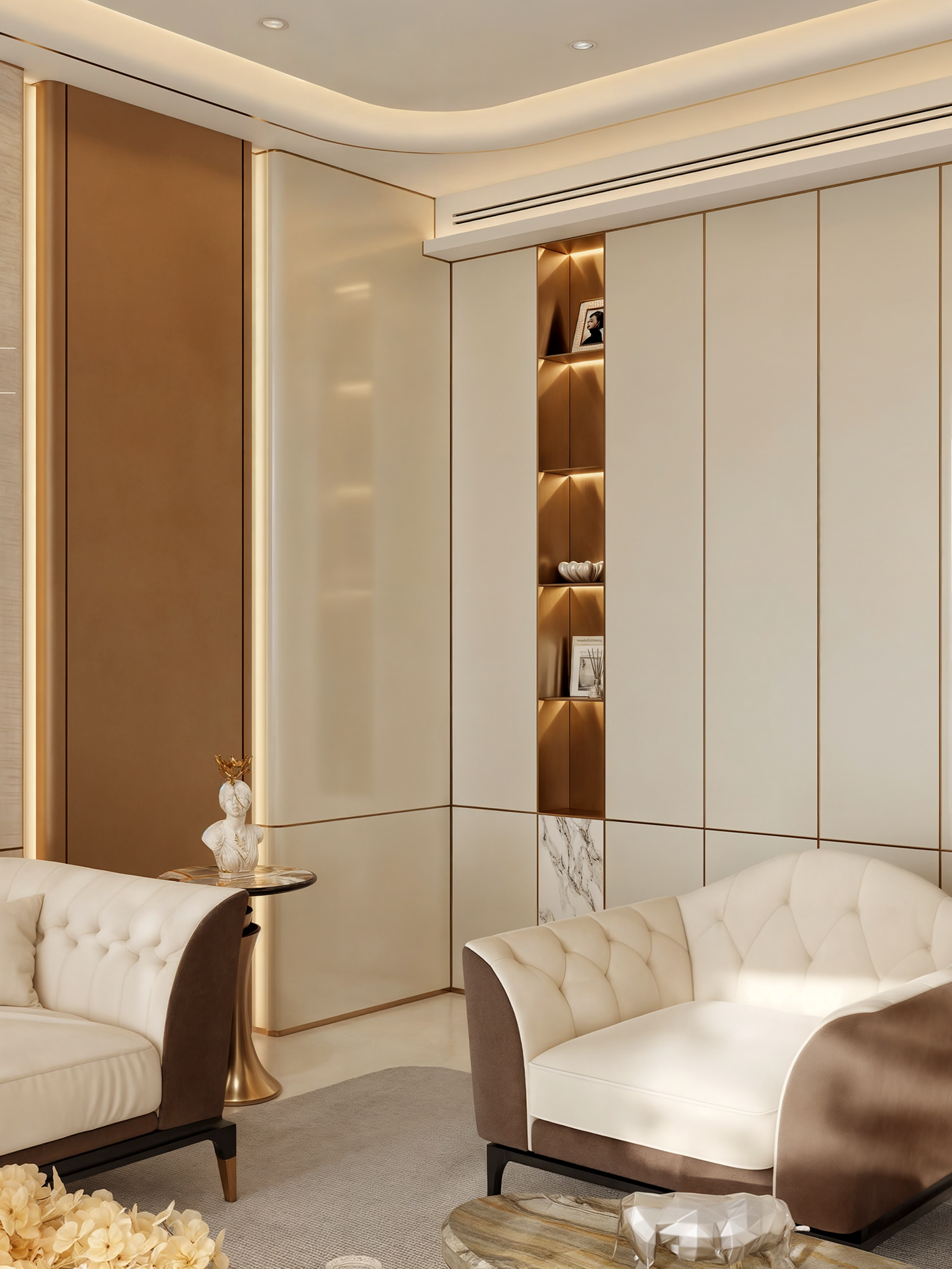 轻奢大平层 轻奢客厅-2