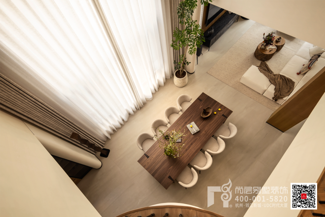 500㎡富春壹号院·木影流光·自然叙事的现代“剪影”别墅丨杭州尚层装饰-34