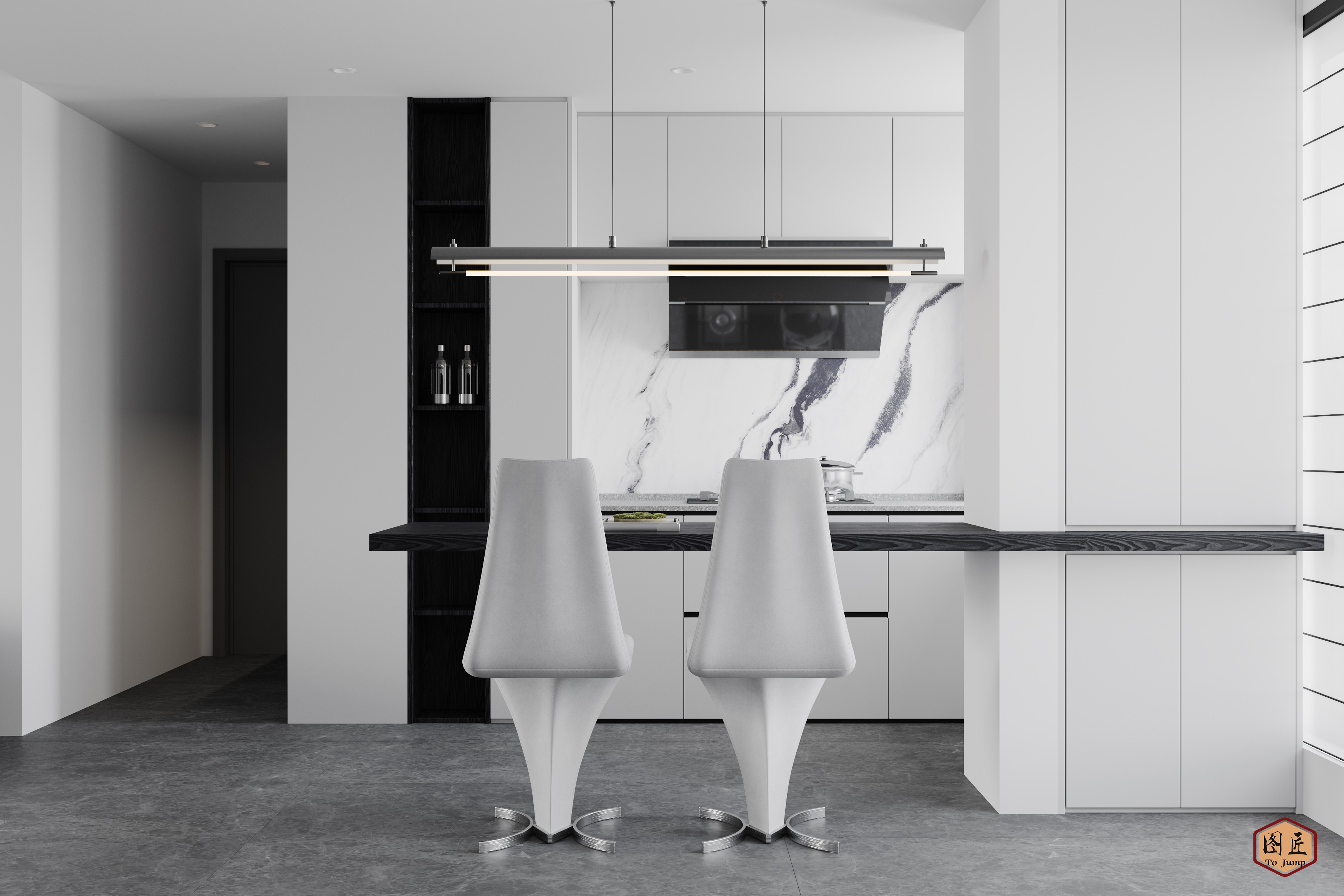 现代极简客餐厅设计-6