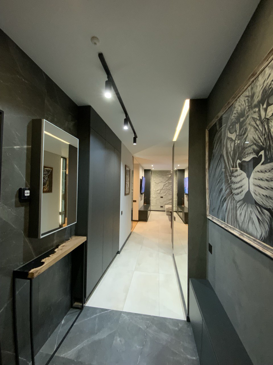 apartment design in dark colors-4