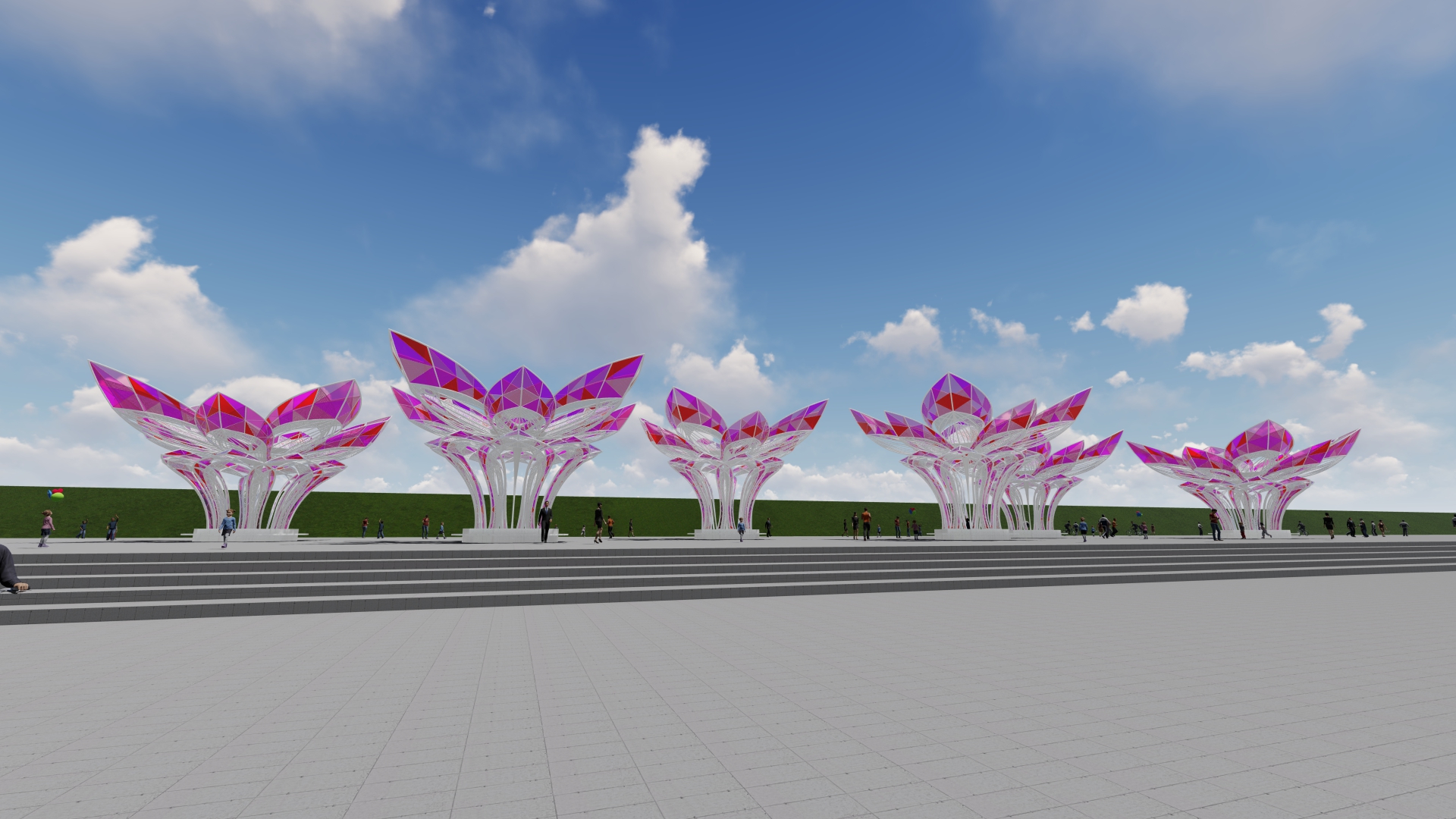 橙彩凝香赣州信丰花园湾广场主题雕塑丨中国赣州-16