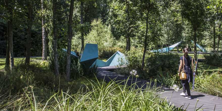 森林里的蓝色折纸公园丨葡萄牙波尔图丨Oh!Land studio-3