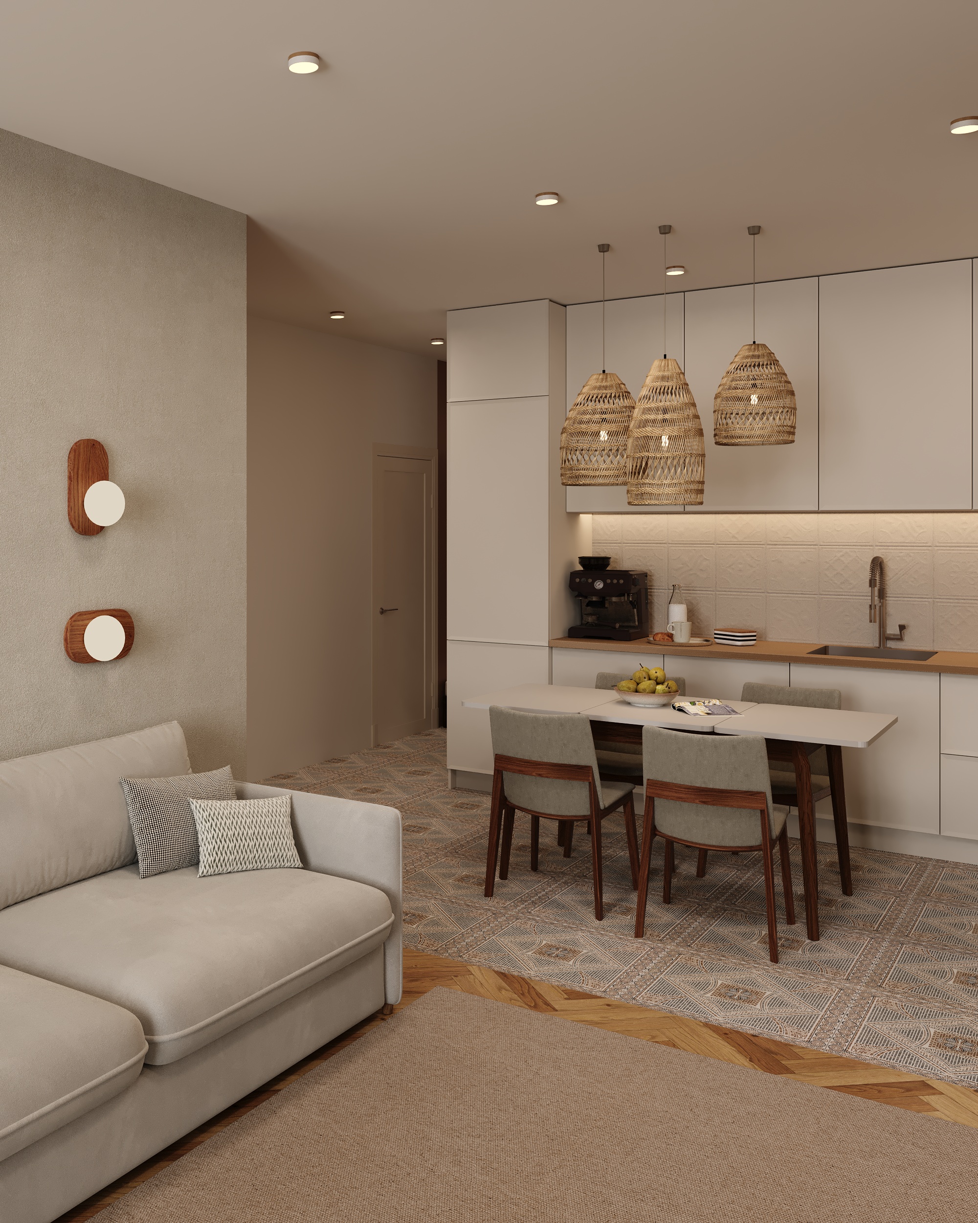 Nordic Warmth — Kitchen & Living Visualization-4