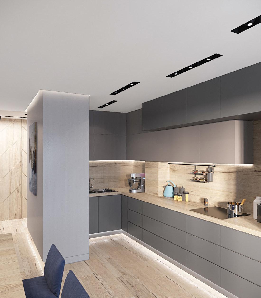 蓝色与金属元素打造的现代家居设计-25