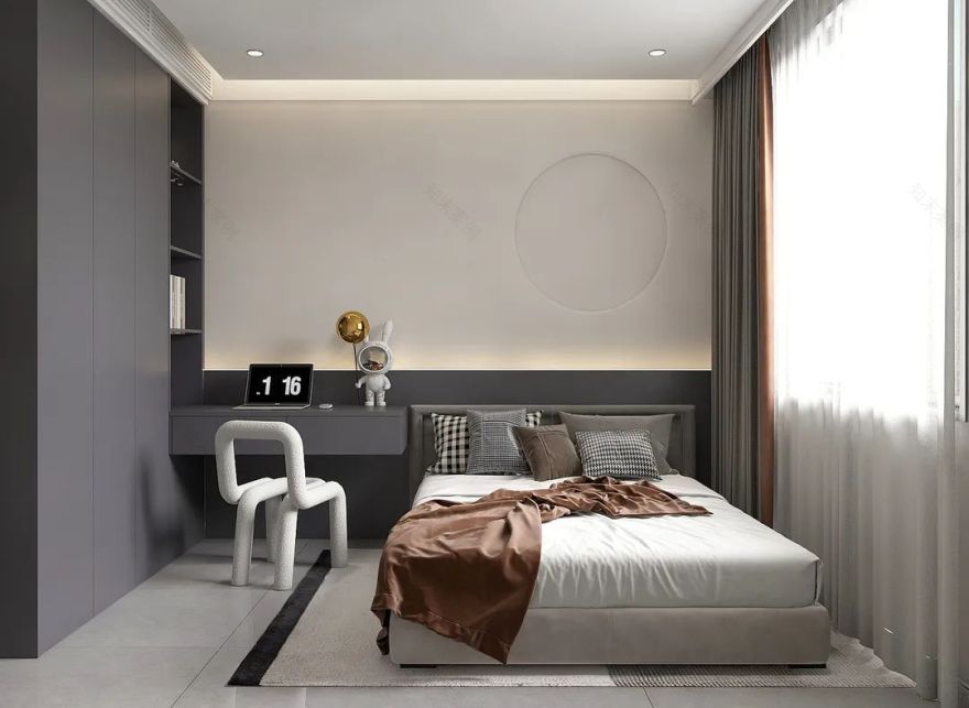 暗调现代风婚房设计丨袁驰-48