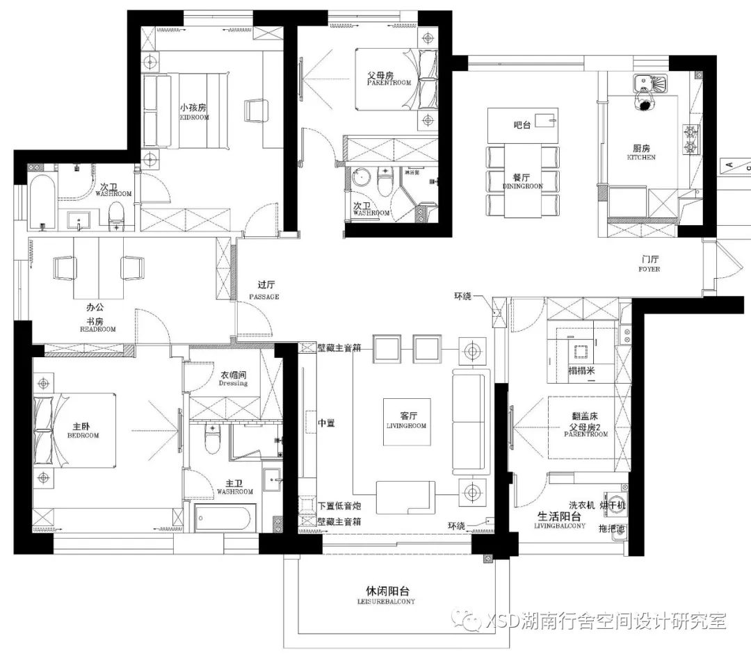 湘江壹号唐府，极简高级灰的江景大平层设计-10