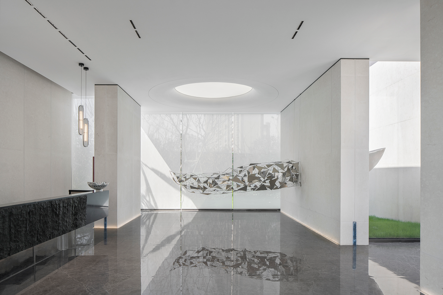   明德设计丨无锡招商雍荣府售楼部  室内设计  丨中国无锡-1