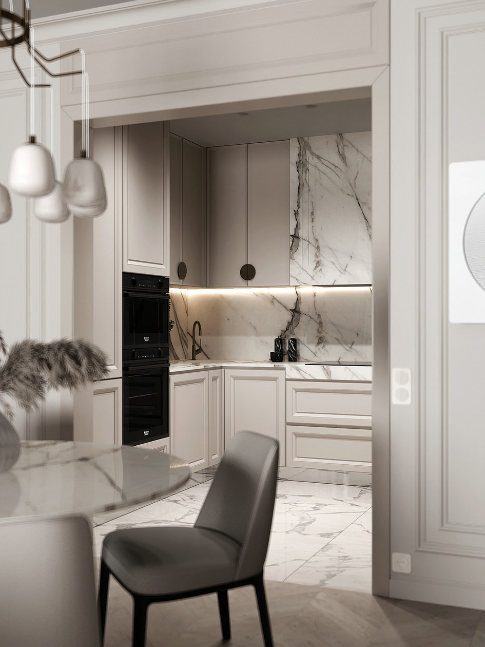 120㎡中性色系住宅设计-5