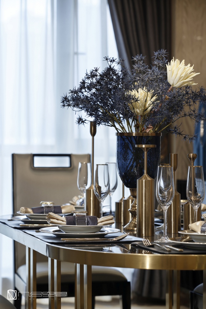 郑州新东润泰和港式样板间︱几何空间设计-19