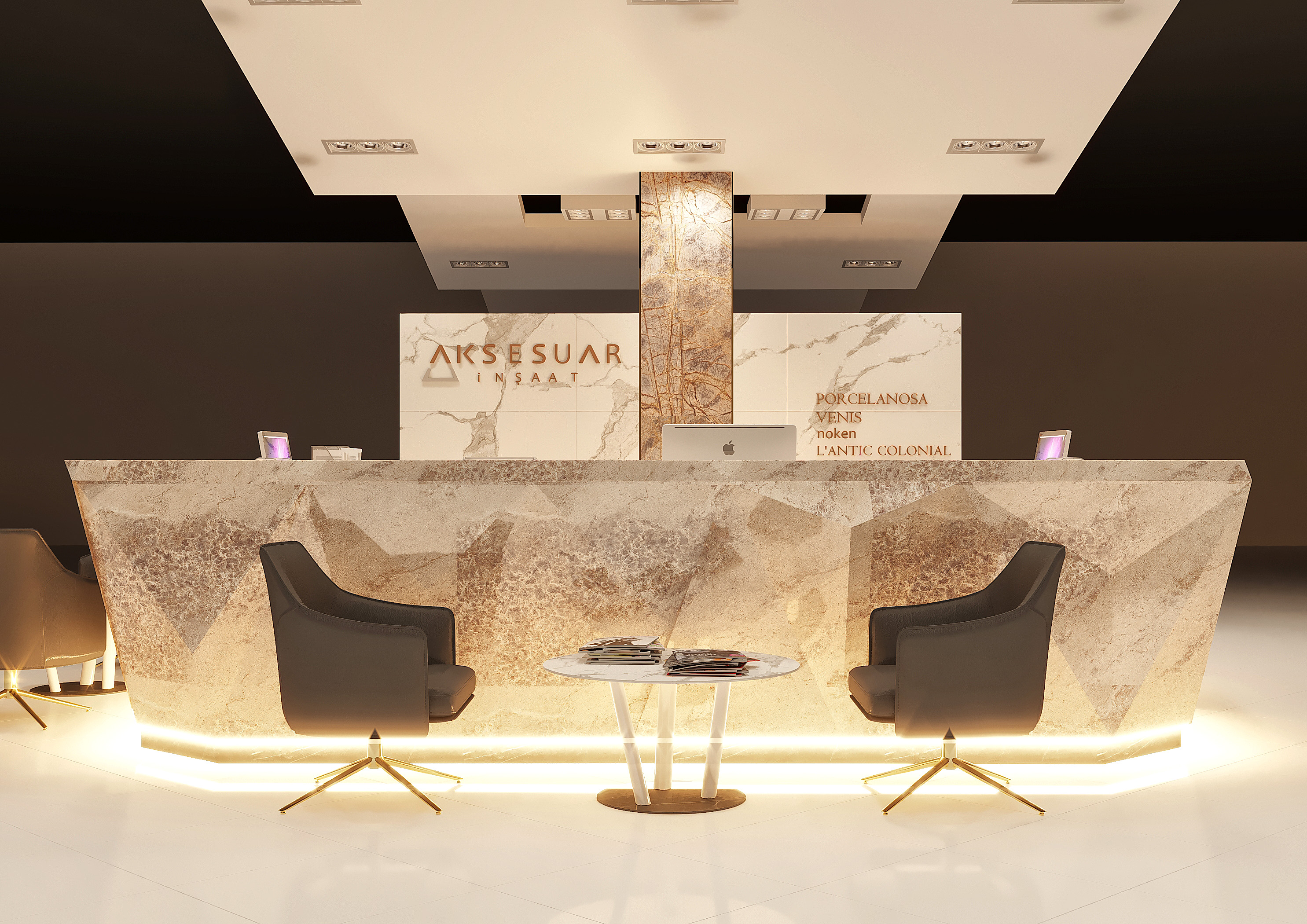 The reception design in several variants .-1