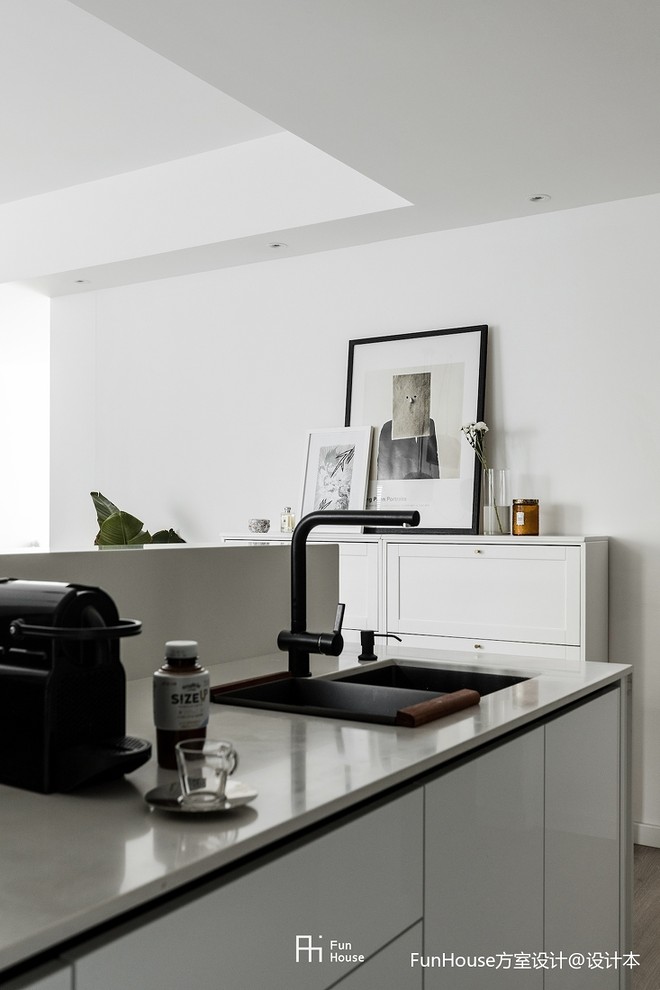 35万元三居97平米装修案例·拿铁·黑白过渡的空间丨中国成都丨FunHouse方室设计-35