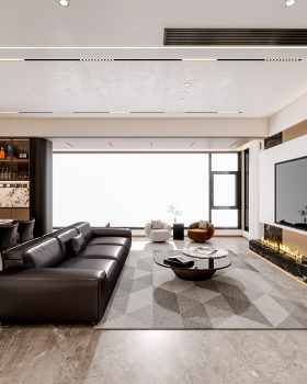 四川成都锦粼湖院二期(118平方意式极简三居室)