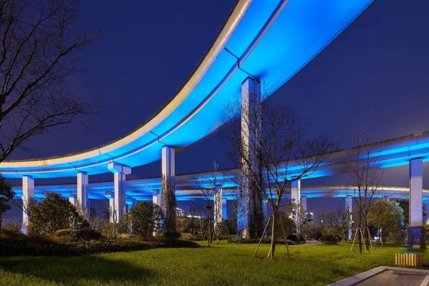 光联南北,夜美静安 | 新静安南北高架照明设计赏析-27