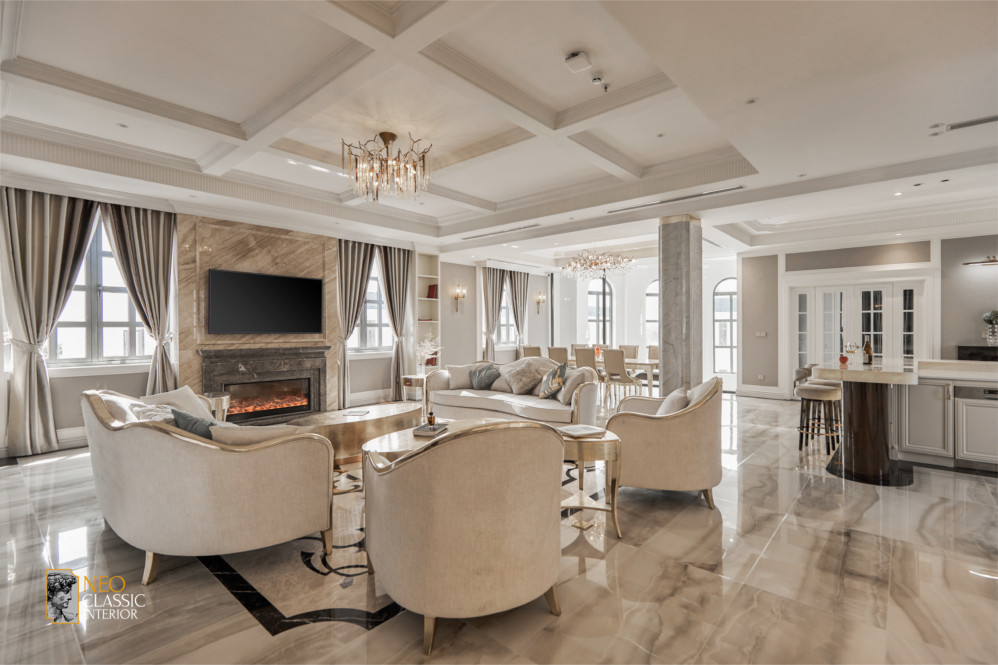 Penthouse Thang Loi Central Hill, Long An, Vietnam | NEO Classic Interior Design-38