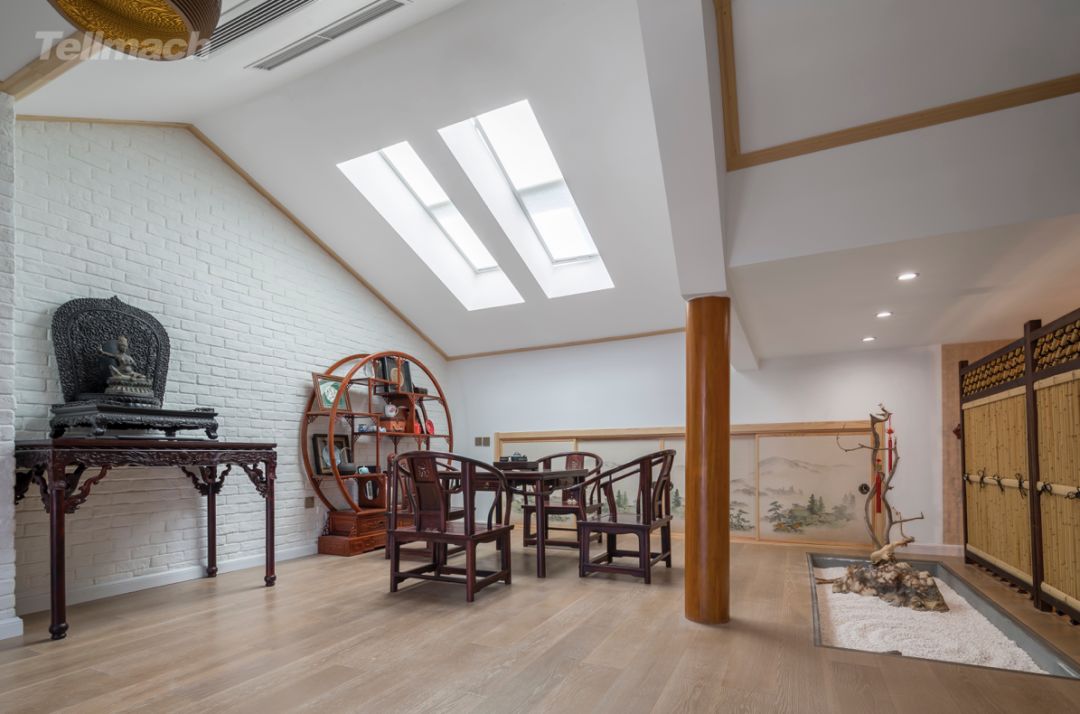 红木家具引导的空间重构,解锁 180㎡联排别墅中式生活-29