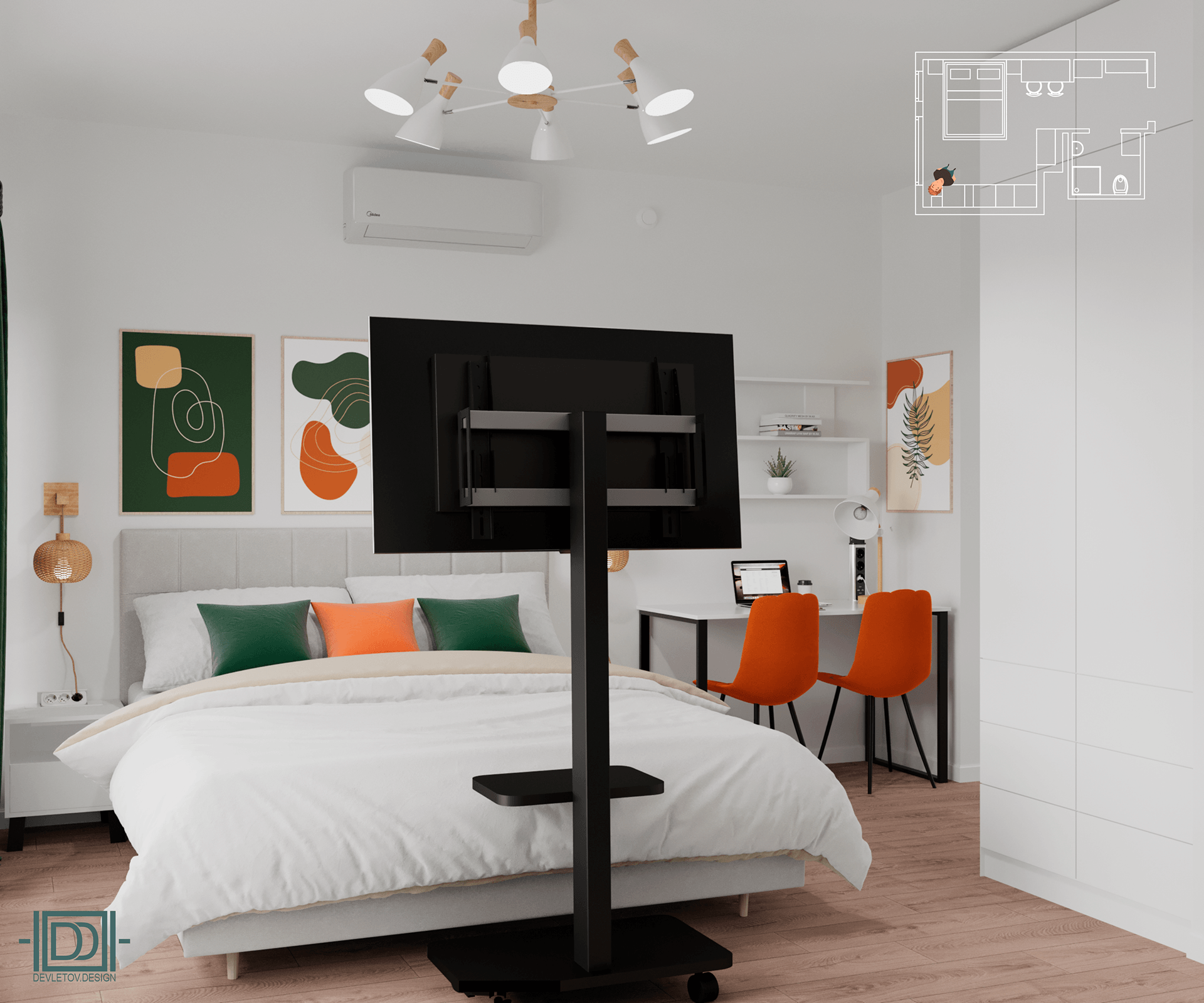 Студия во Внуково公寓短租装修项目-19