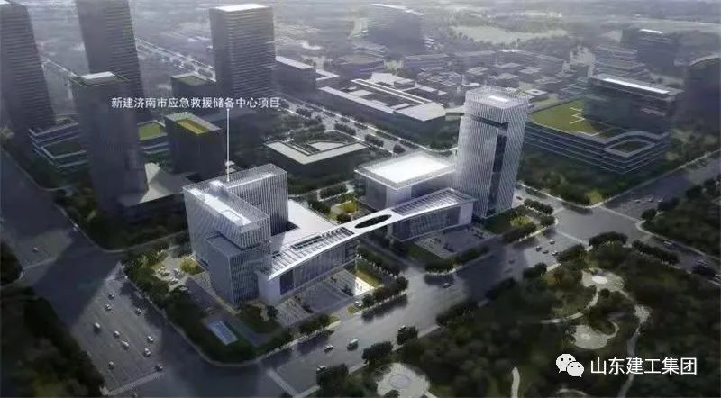 济南市政协主席雷杰等领导出席集团新建济南市应急救援储备中心项目封顶仪式-8