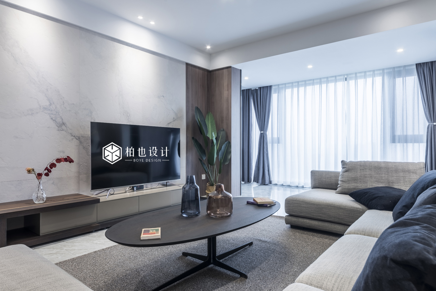 天门柏也设计&150㎡简约湖畔美宅-14