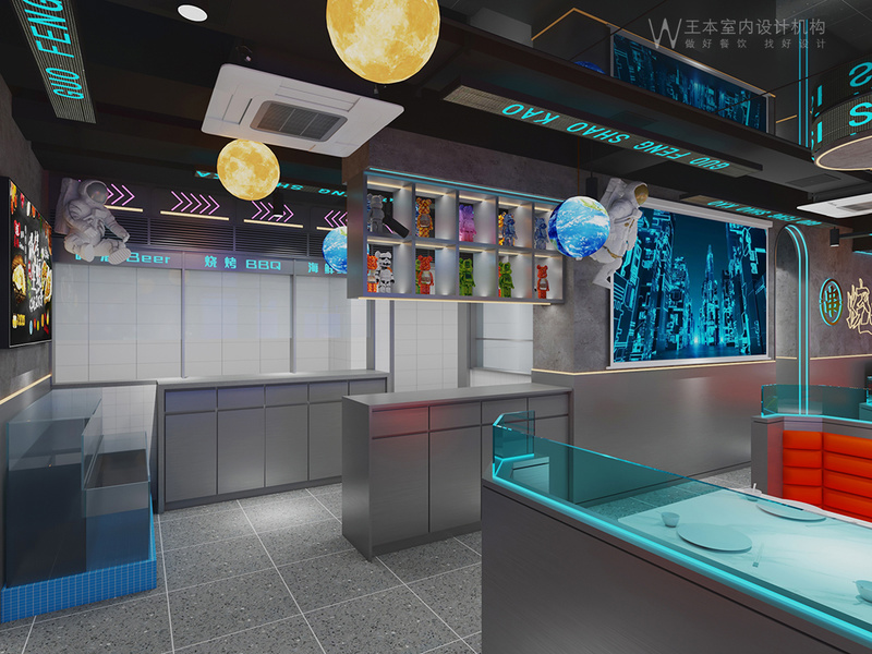 合肥郭峰烧烤形象店装修设计-8