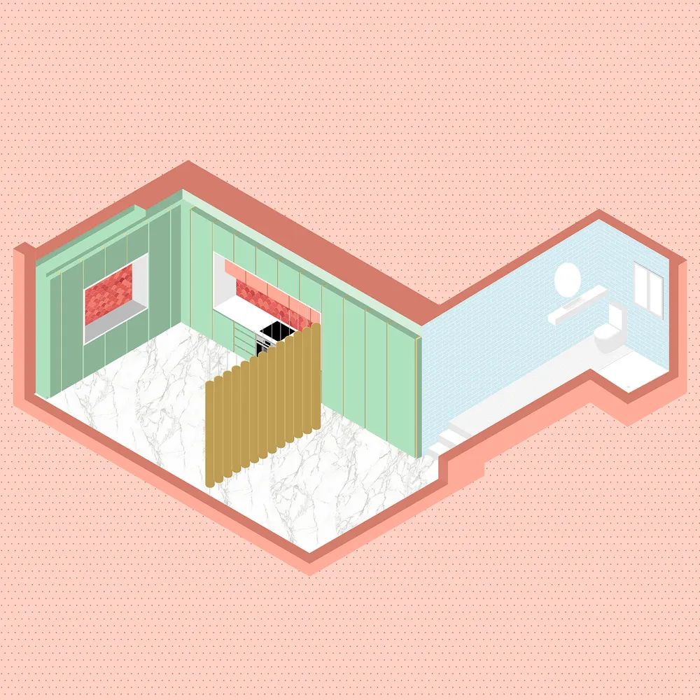 色彩斑斓的 55㎡公寓丨西班牙马德里丨OOIIO 建筑团队-34