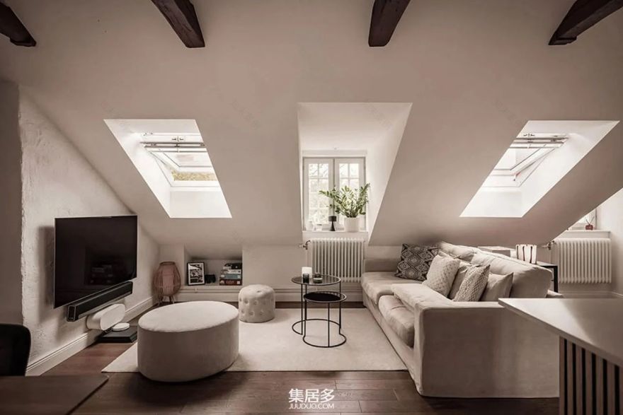 现代舒适家居:旧阁楼改造斯德哥尔摩新风尚丨瑞典斯德哥尔摩丨室内建筑师-16